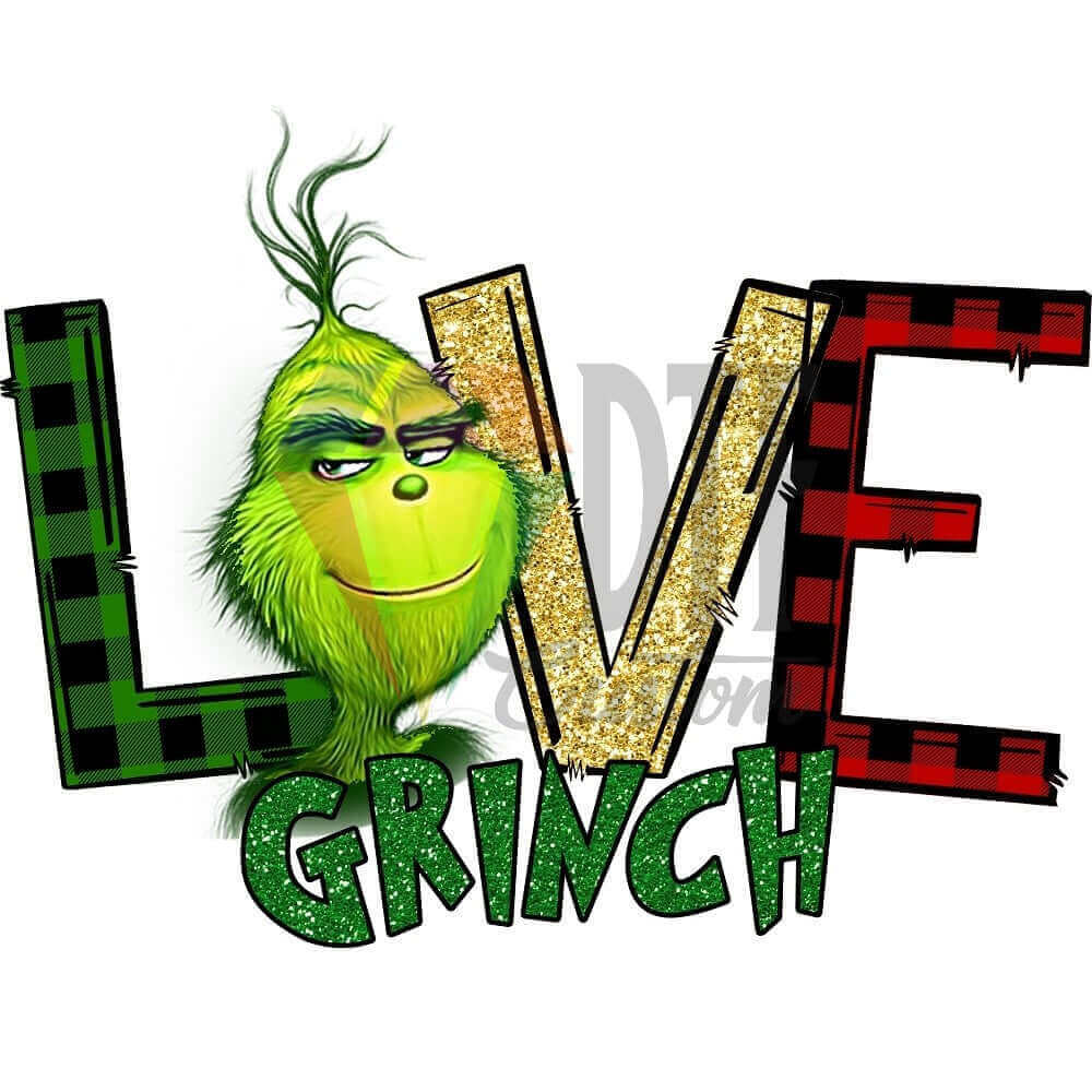 Love Grinch DTF transfer design