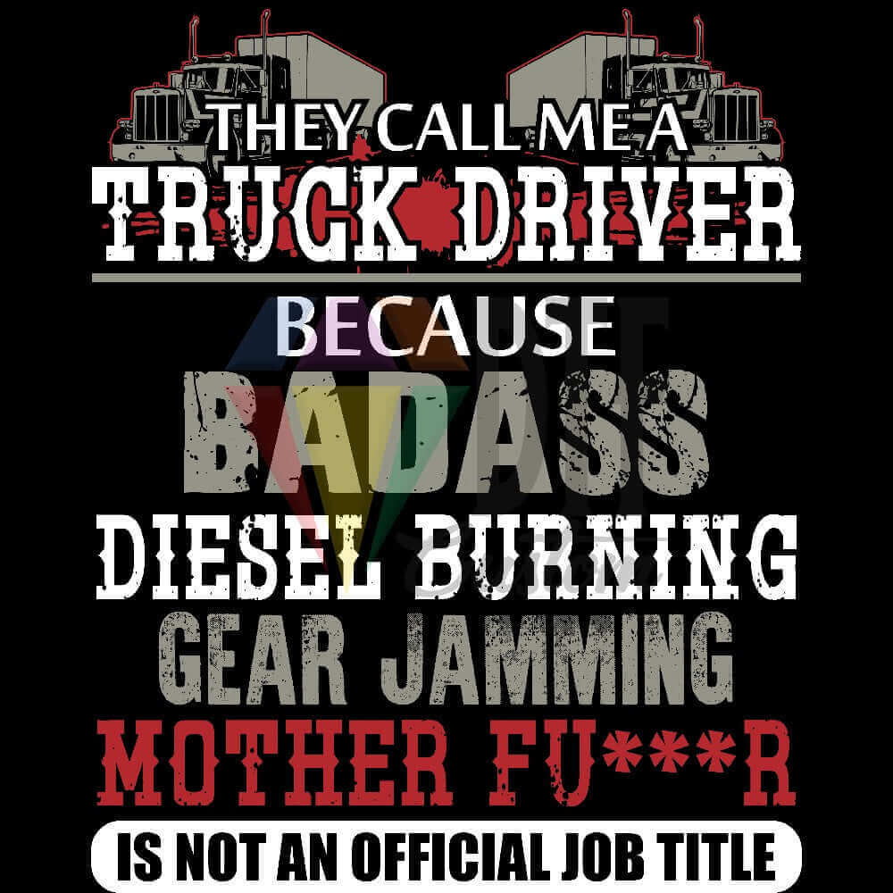 Bad Trucker DTF transfer design