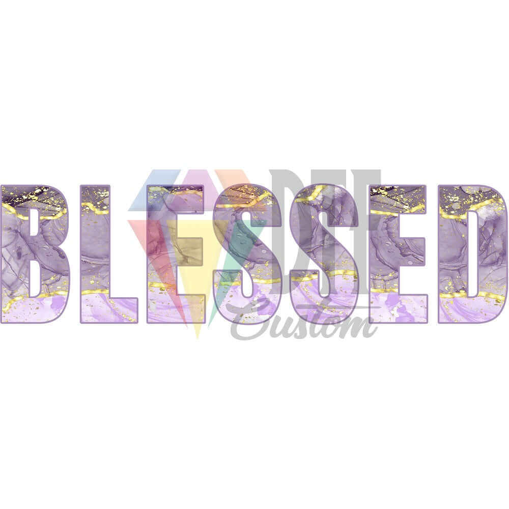 Blessed Purple Quartz DTF transfer design