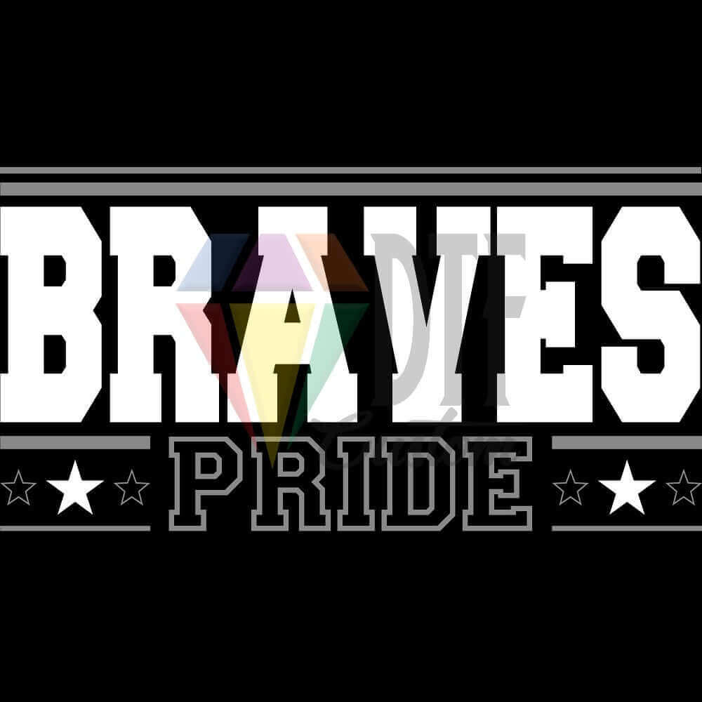 Braves Pride DTF transfer design