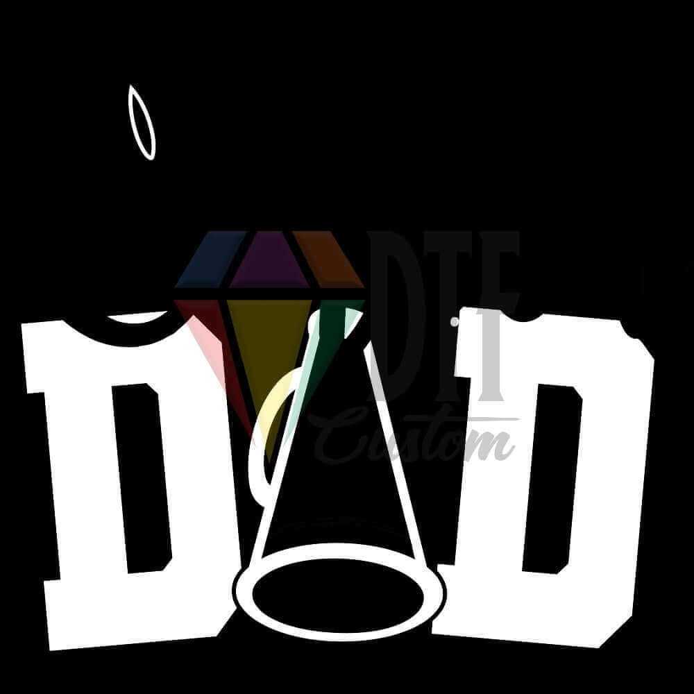 Cheer Dad White-Black DTF transfer design