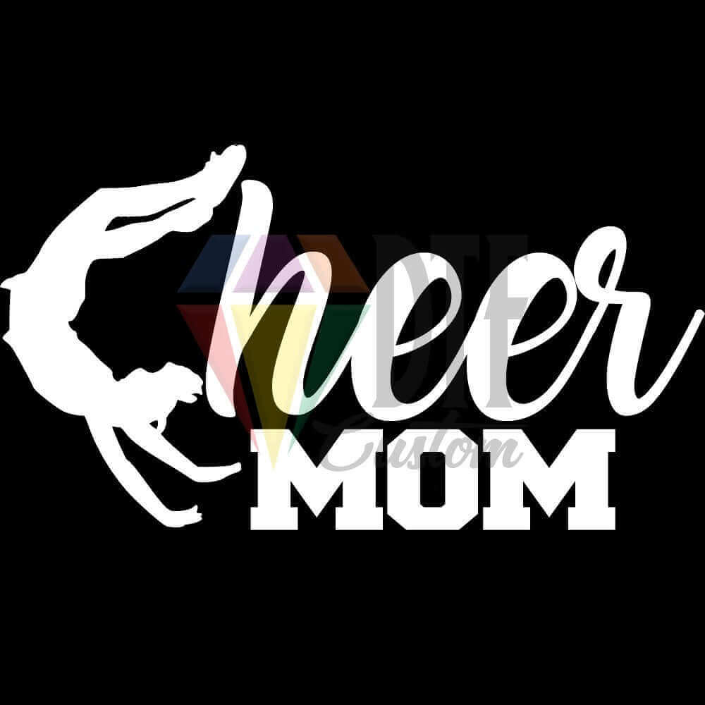 Cheer Mom White DTF transfer design