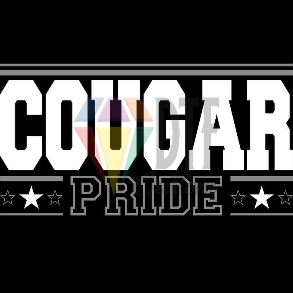 Cougar Pride DTF transfer design