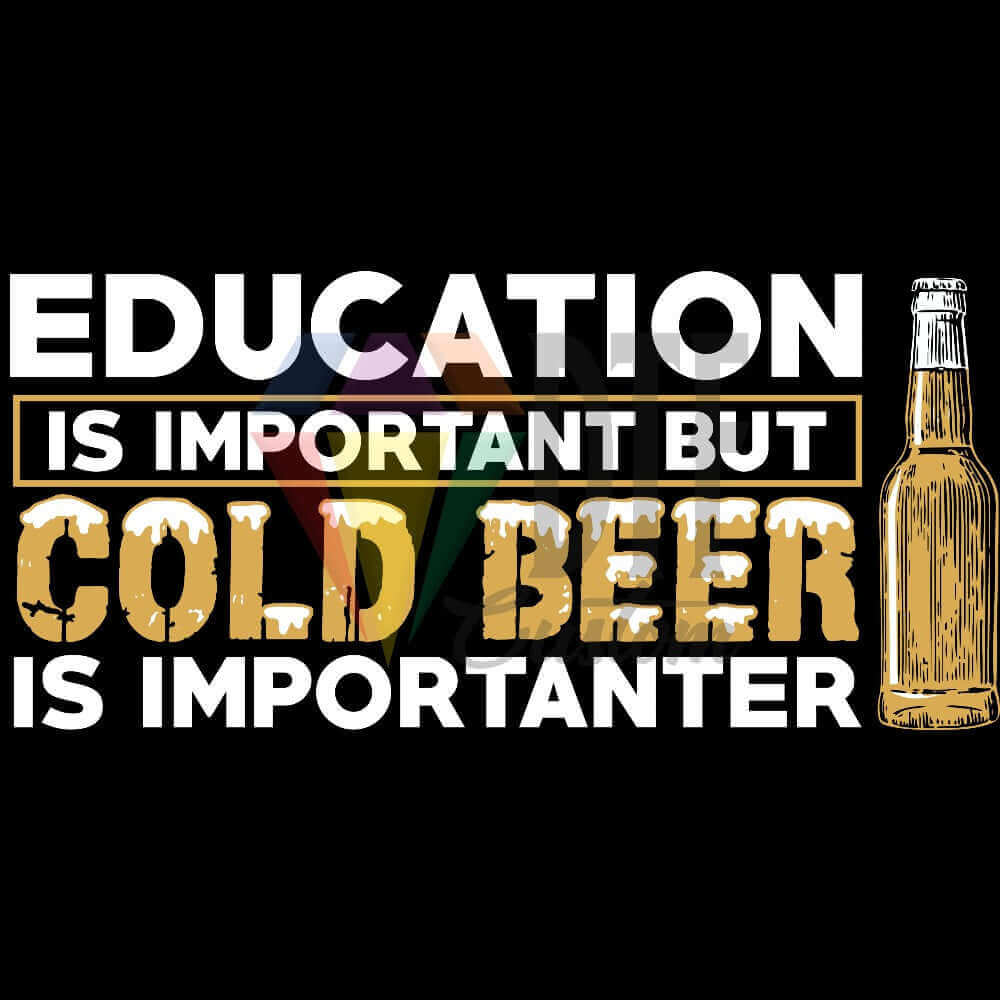 Education Beer DTF transfer design