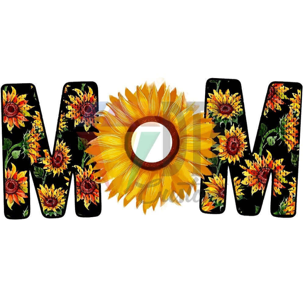 Mom Sunflowers DTF transfer design
