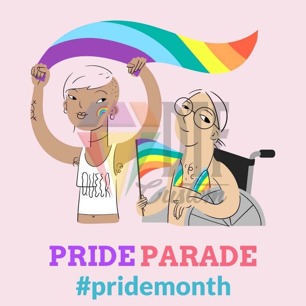 Pride Parade DTF transfer design