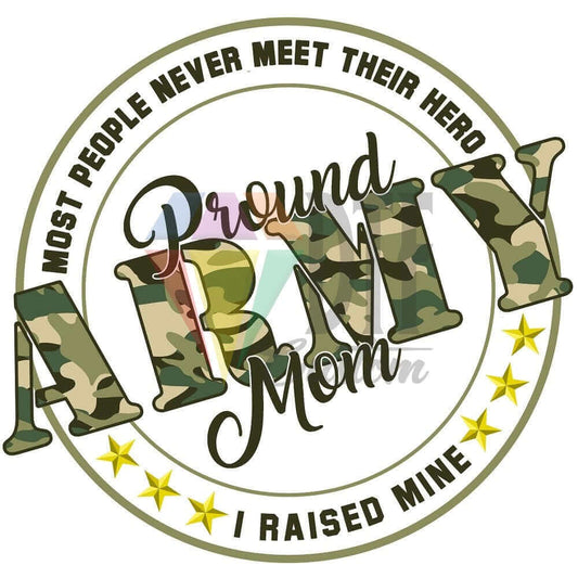 Proud Army Mom DTF transfer design