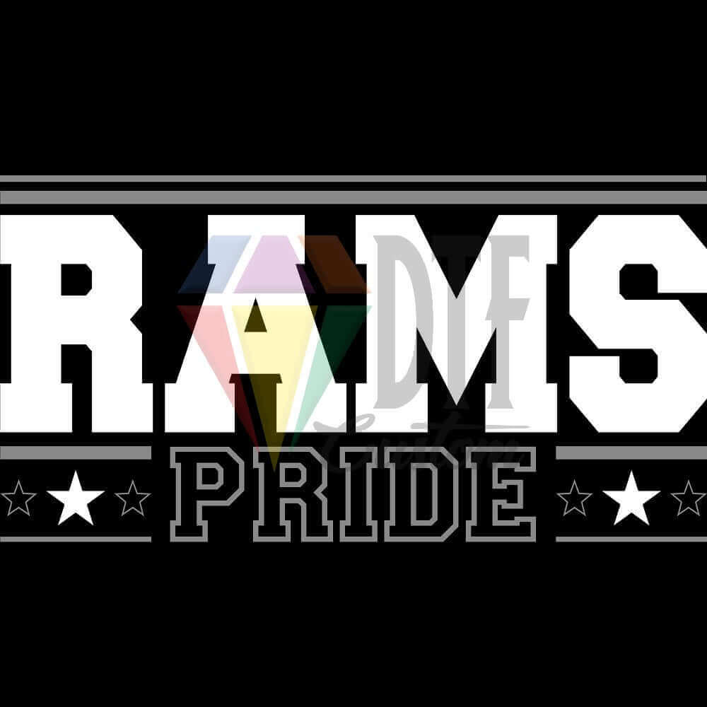 Rams Pride DTF transfer design