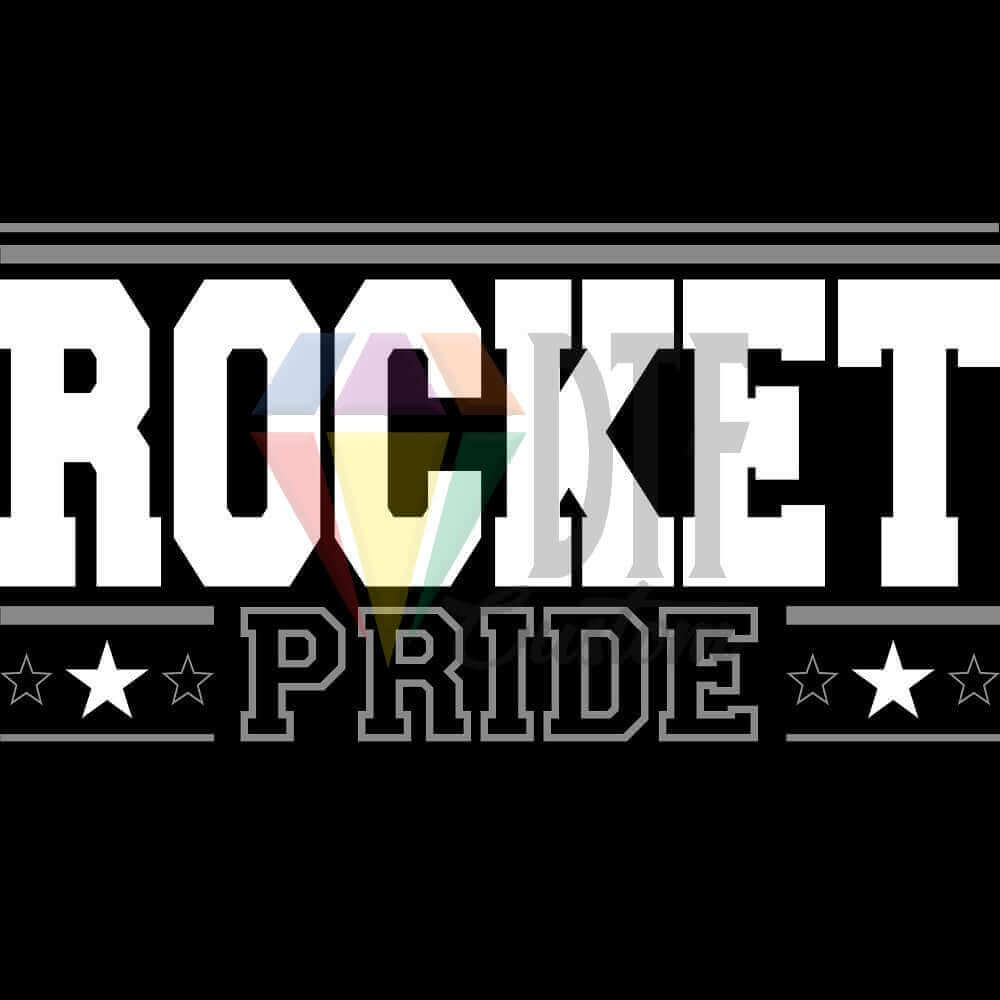 Rocket Pride DTF transfer design