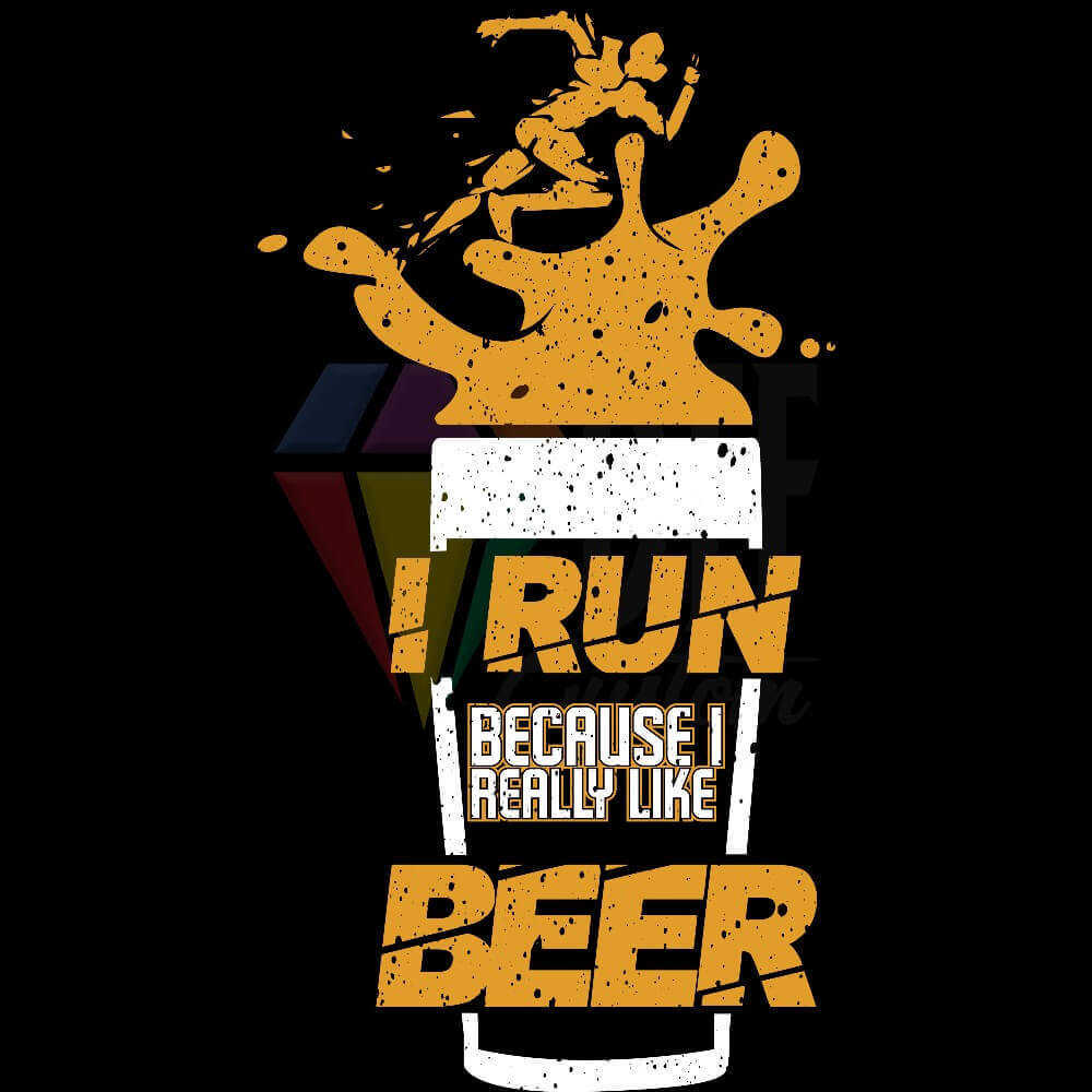 Run Beer DTF transfer design