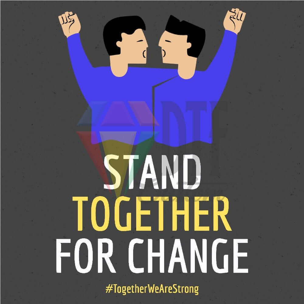 Stand Together For Change DTF transfer design