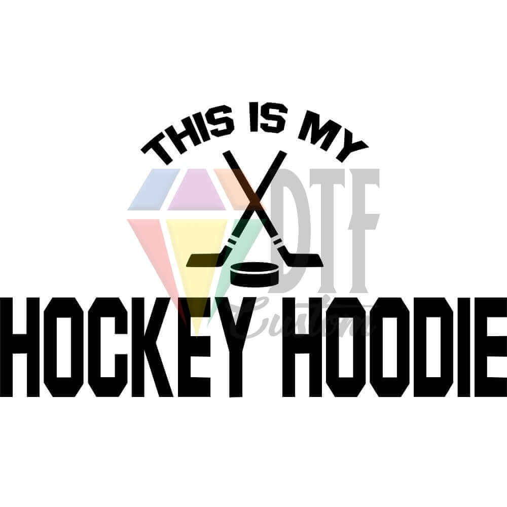 This is My Hockey Shirt Black DTF transfer design