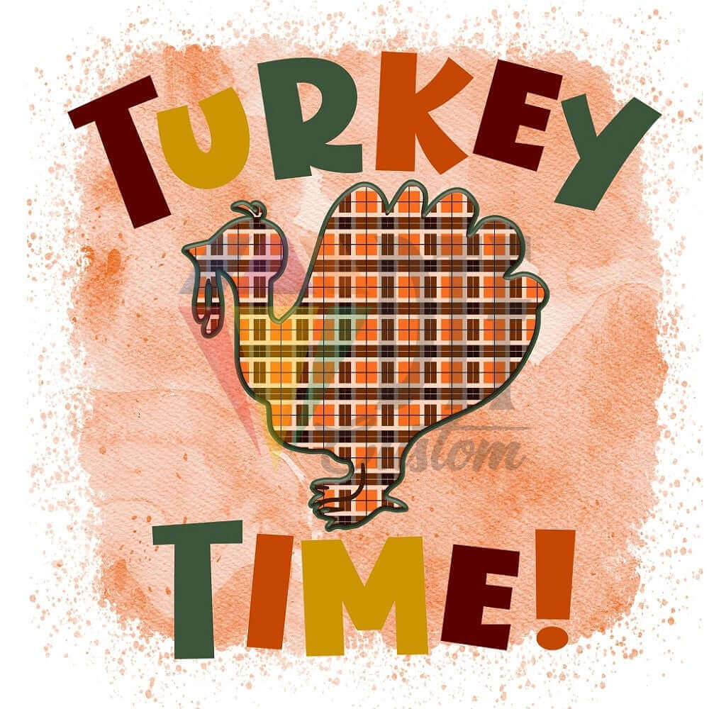 Turkey Time DTF transfer design