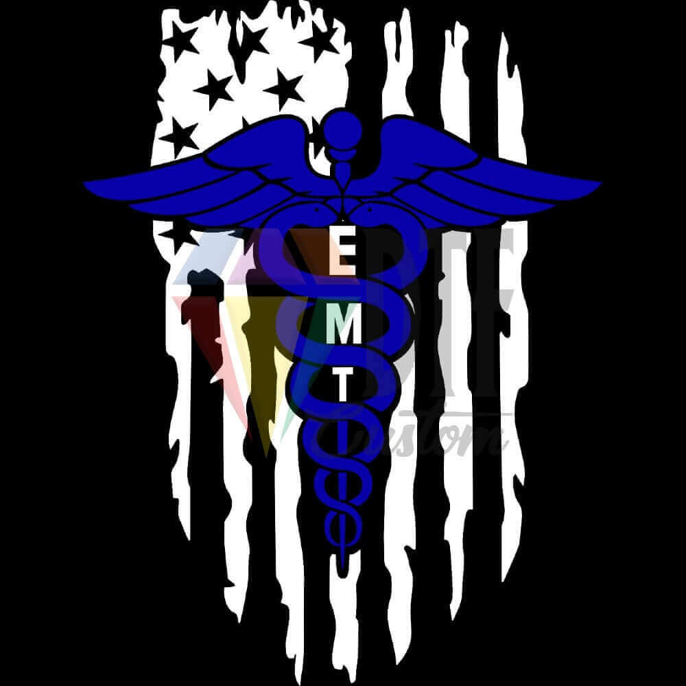 EMT Flag DTF transfer design