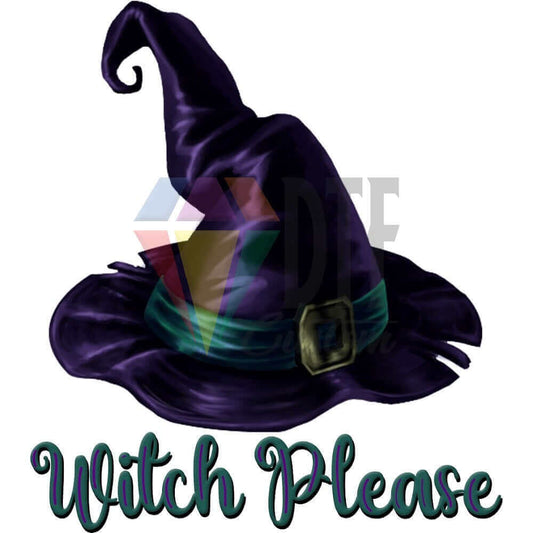 Witch Please DTF transfer design